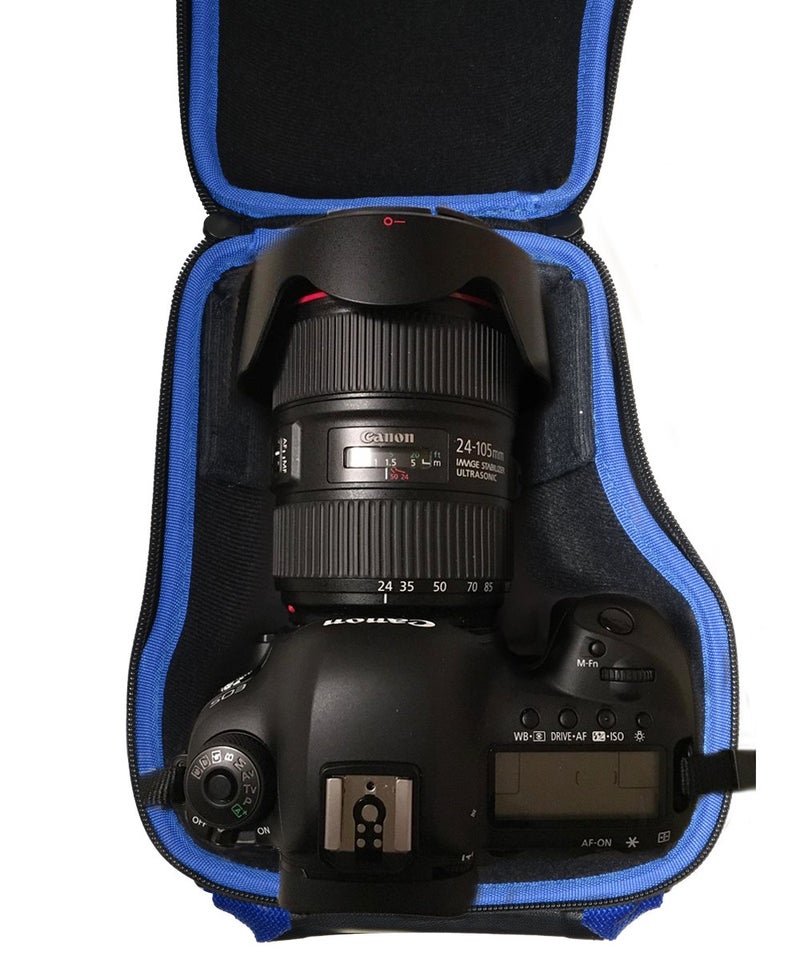 Alltravel حقيبة DSLR لجميع الرحلات لكاميرات كانون EOS Rebel T7، T7i، T6، T8i، SL3، 2000D، 4000D، 90D، M50 Mark II، 5D، 6D؛ نيكون D5600، D3500، D7500؛ باناسونيك لوميكس FZ300، FZ1000 (أسود) - Image 4